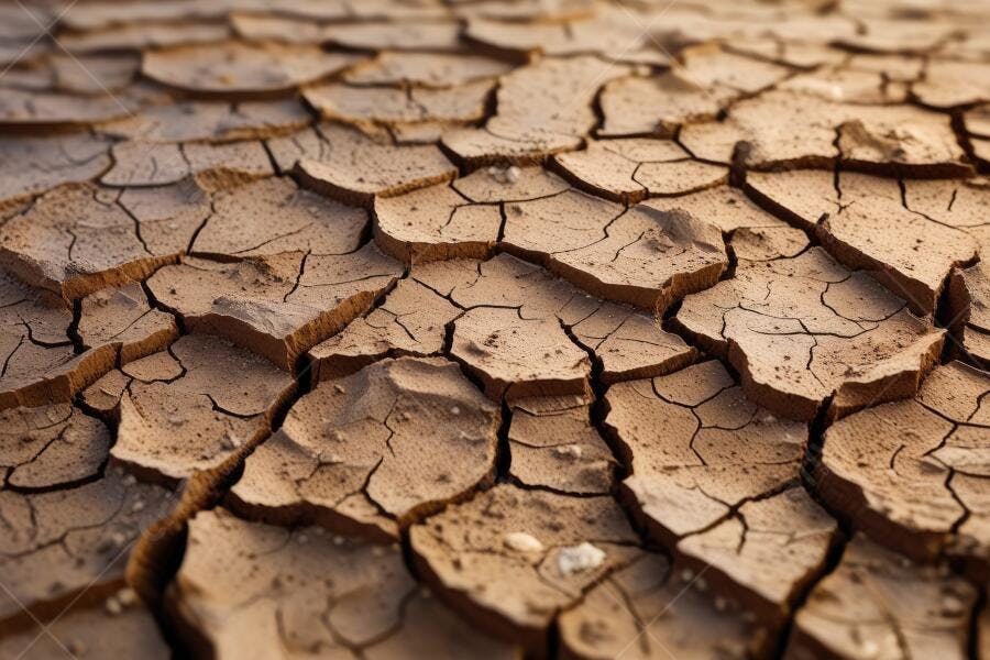 Foto Solo Rachado Seca Deserto Foco Rasos
