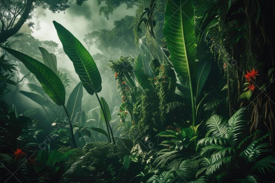 Foto Floresta Tropical Densa Folhagem Verde Exuberante Natureza