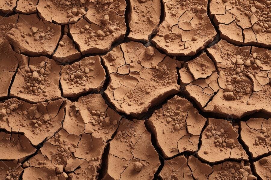 Foto Solo Rachado Seca Deserto Fissuras Terra Marrom