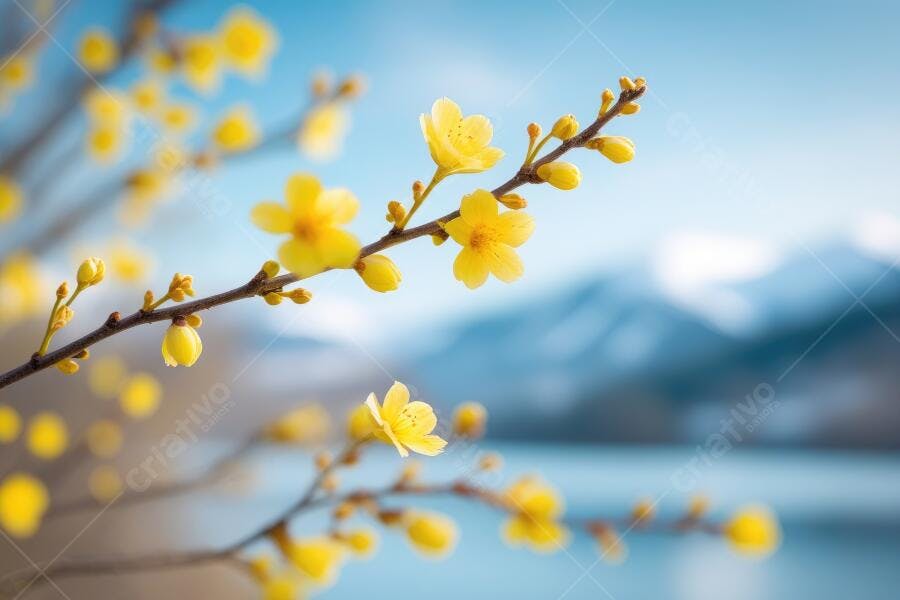 Foto Flores Amarelas Primavera Foco Raso Natureza