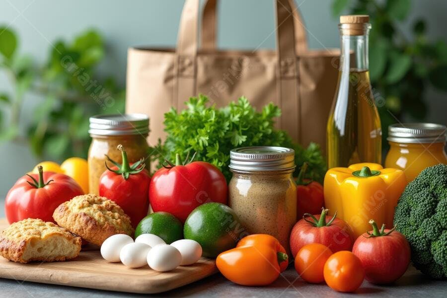 Foto Alimentos Saudáveis Legumes Frescos Mesa Cozinha