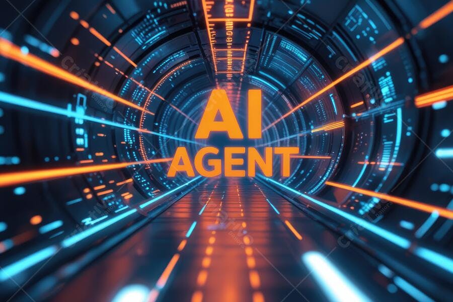 Foto Agente IA Inteligência Artificial Túnel Digital