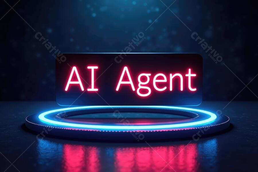 Foto AI Agent Tecnologia Inteligência Artificial Neon