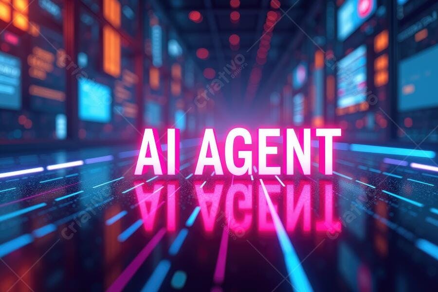 Foto AI Agent Neon Tecnologia Inteligência Artificial