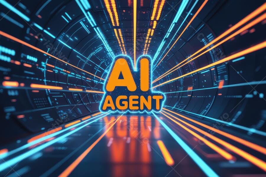 AI Agent Inteligência Artificial Tecnologia Digital Fundo Abstrato