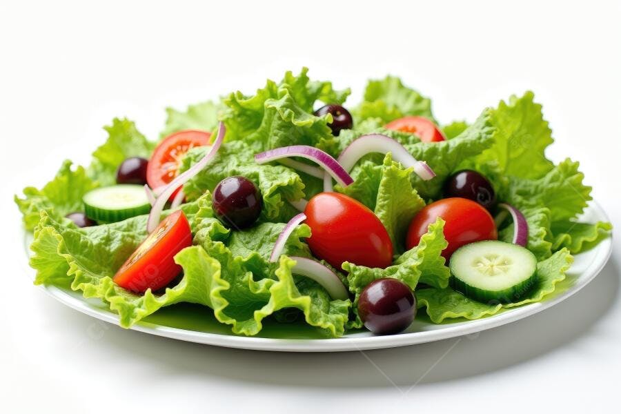 Foto Salada Fresca Saudável com Alface Tomate Pepino