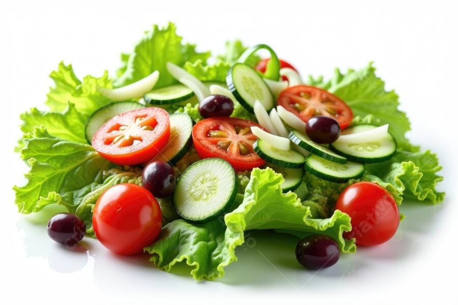 Foto Salada Fresca Vegetais Saudáveis Alface Tomate Pepino