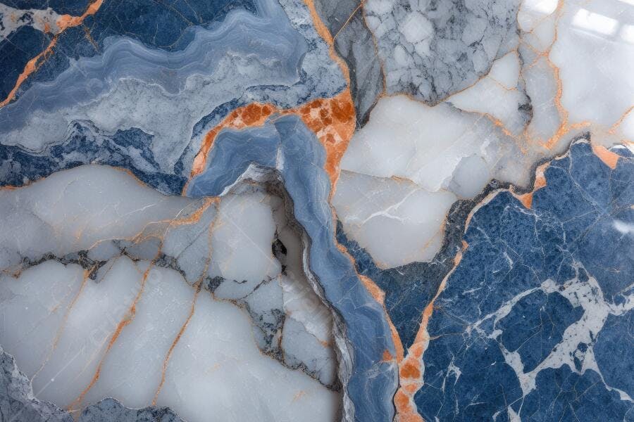 Foto Textura Mármore Azul Branco Dourado Abstrato