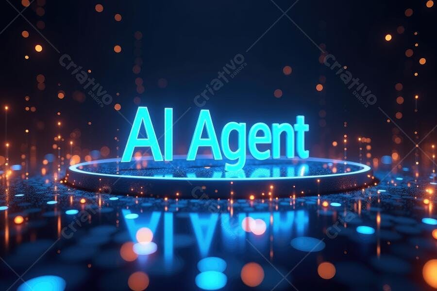 AI Agent Tecnologia Inteligência Artificial Fundo Escuro