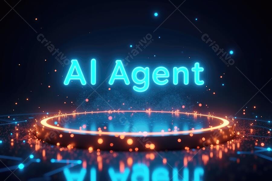 AI Agent Tecnologia Inteligência Artificial Ciberespaço Neon