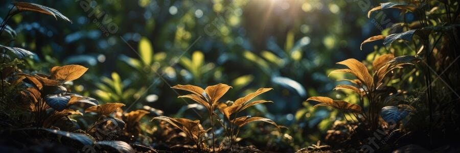 Foto Folhas Secas Luz Solar Floresta Natureza