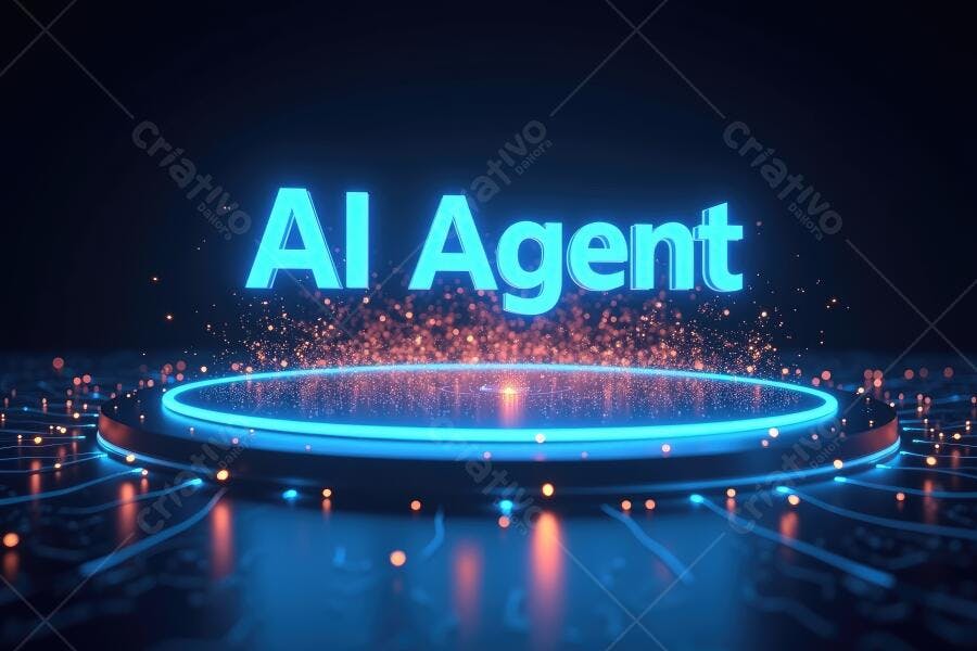 Foto Agente AI Inteligência Artificial Tecnologia Futurista