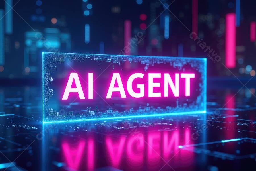Foto AI Agent Tecnologia Inteligência Artificial Neon