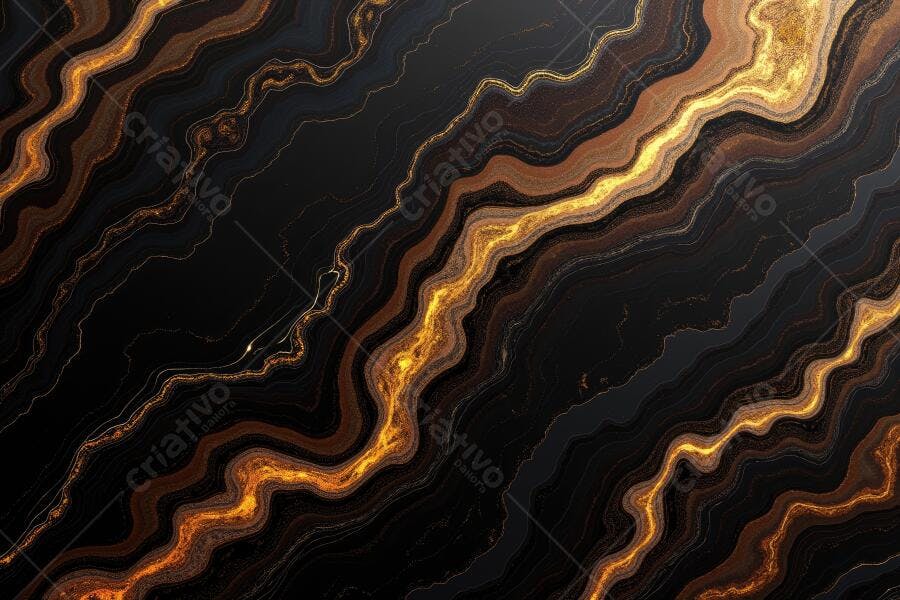 Textura Mármore Preto Dourado Abstrato Luxo Digital
