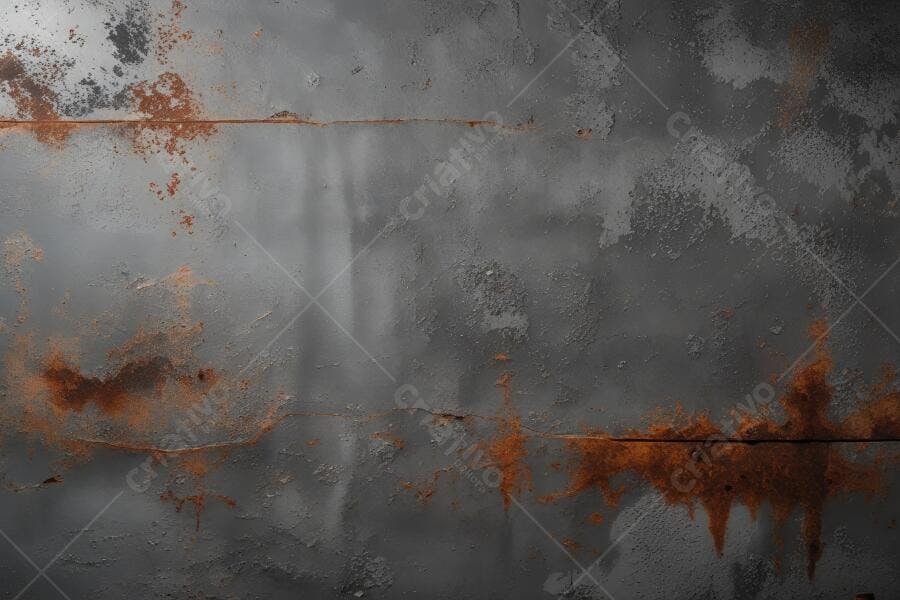 Foto Textura Metal Envelhecido Oxidado Ferrugem Fundo Cinza
