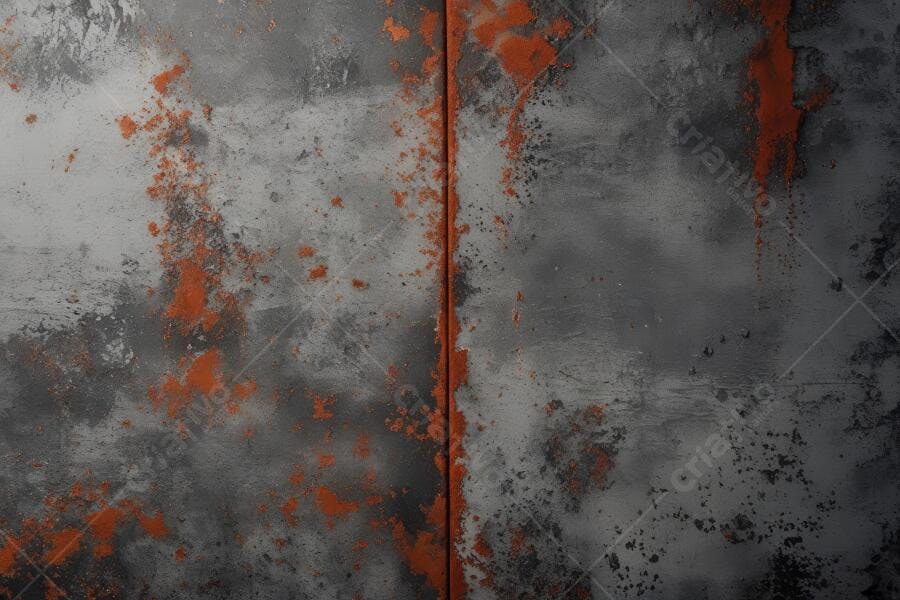 Foto Textura Industrial Concreto Oxidado Cinza e Laranja Abstrato