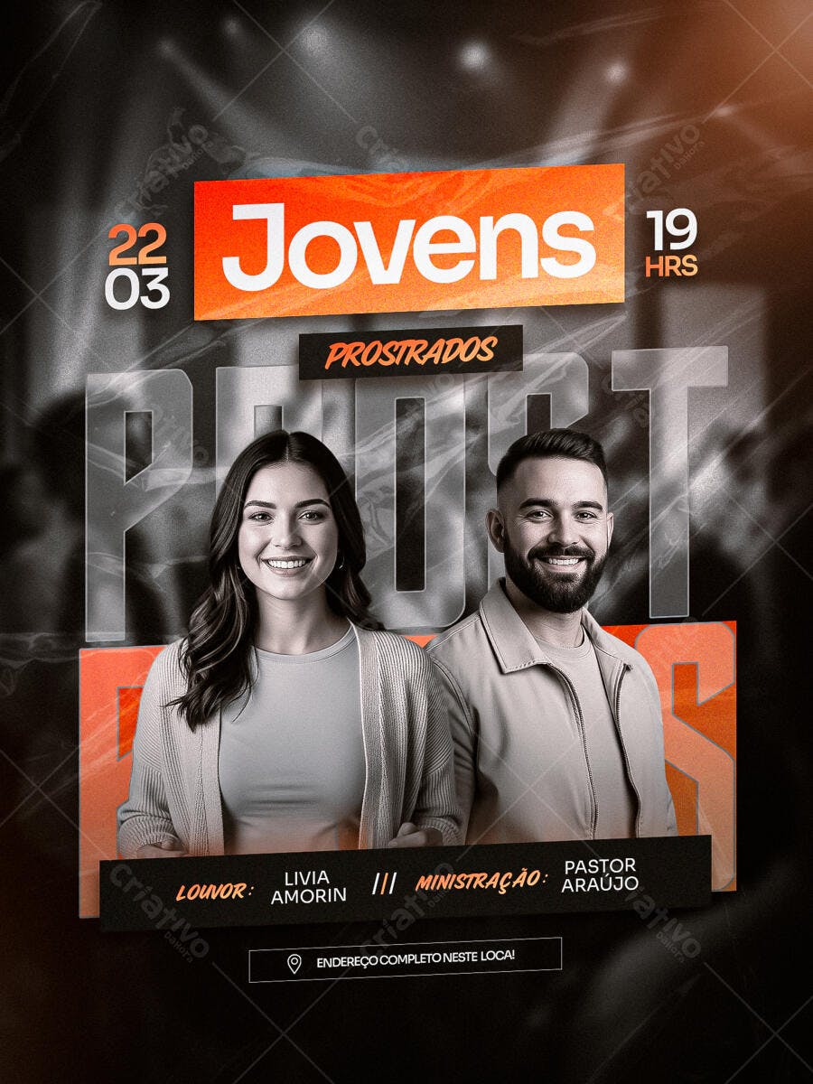 Flyer Evento Jovens Igreja Cristã PSD Editável