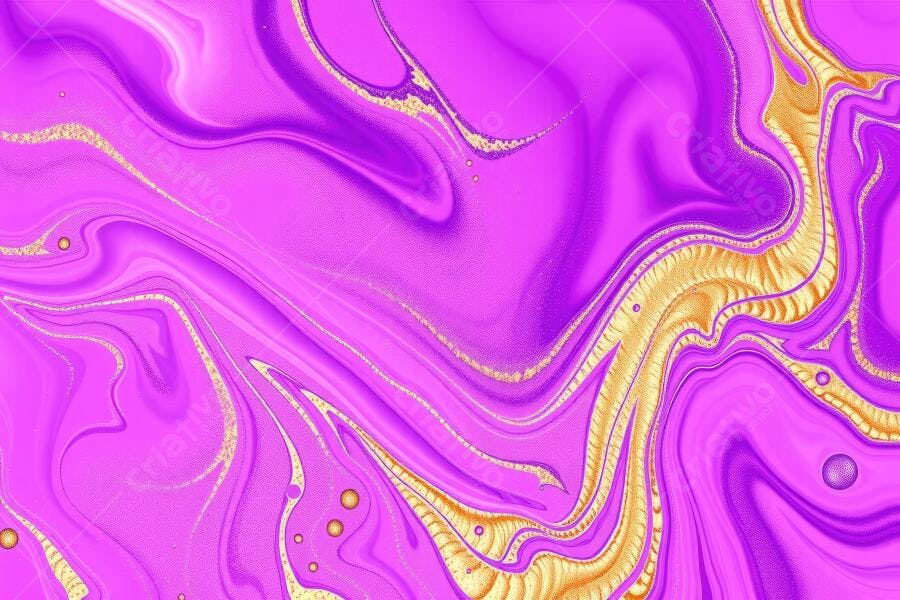 Fundo Mármore Abstrato Roxo Dourado Textura Líquida