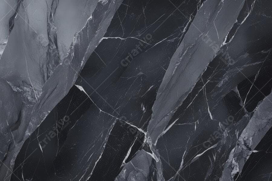 Foto Textura Mármore Preto com Veios Brancos Abstrato