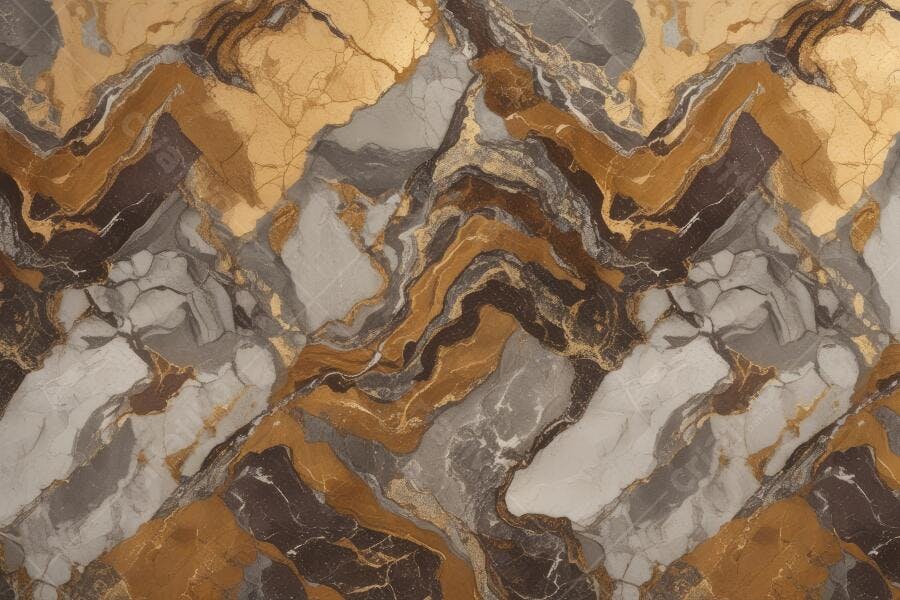 Foto Textura Mármore Dourado Cinza e Marrom Abstrato