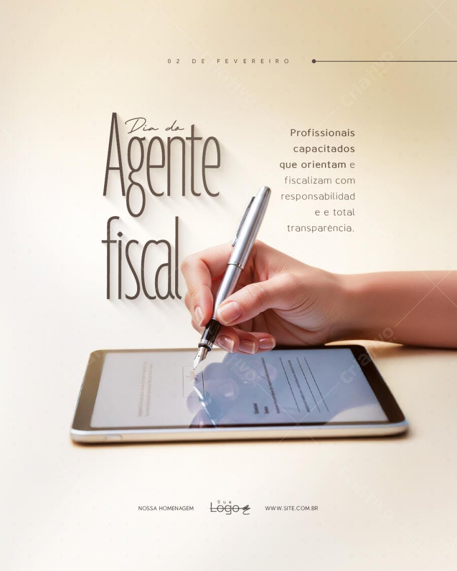 Post Dia do Agente Fiscal 22 de Fevereiro PSD Editável