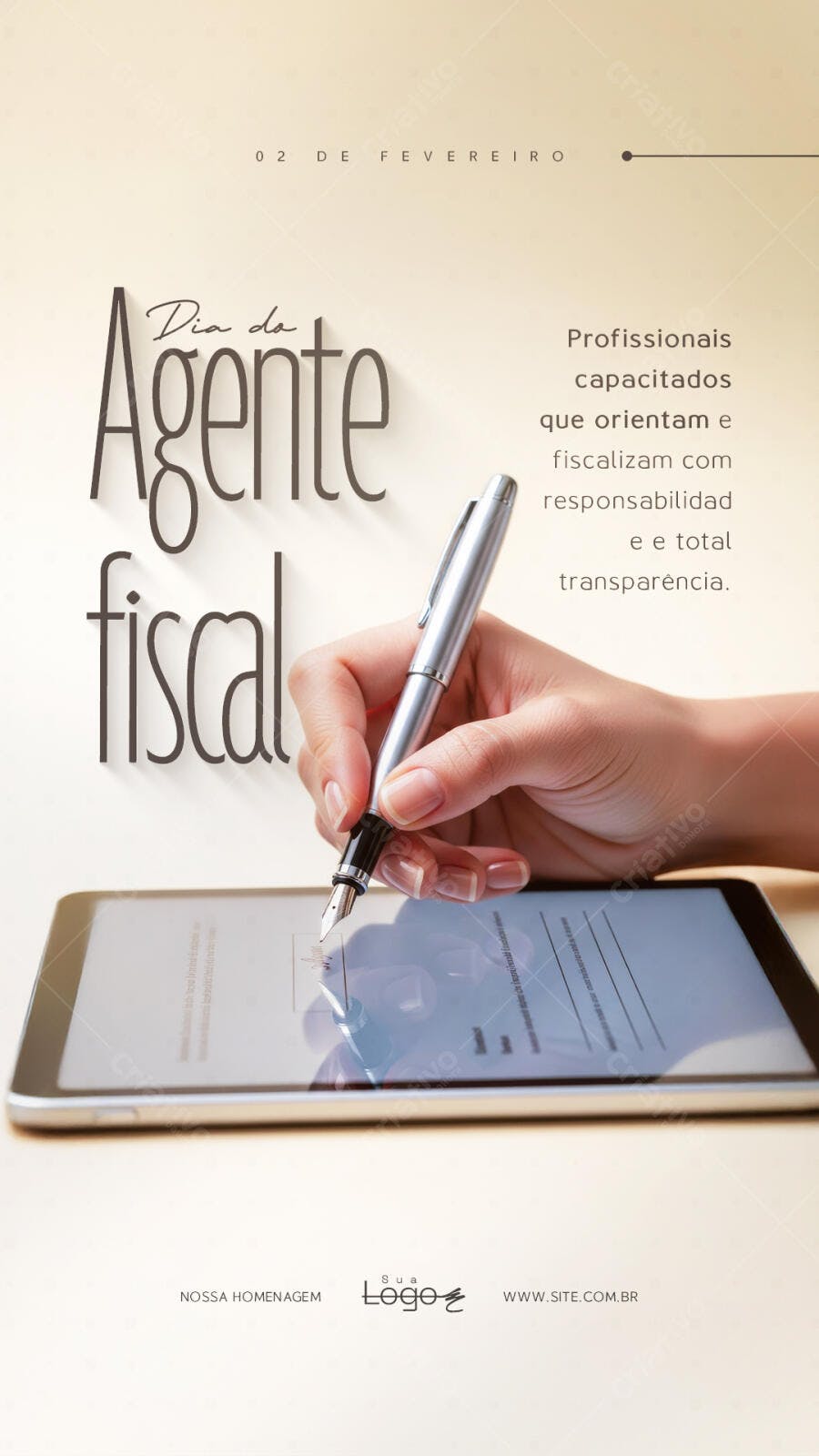 Story Dia do Agente Fiscal 2 de Fevereiro PSD Editável