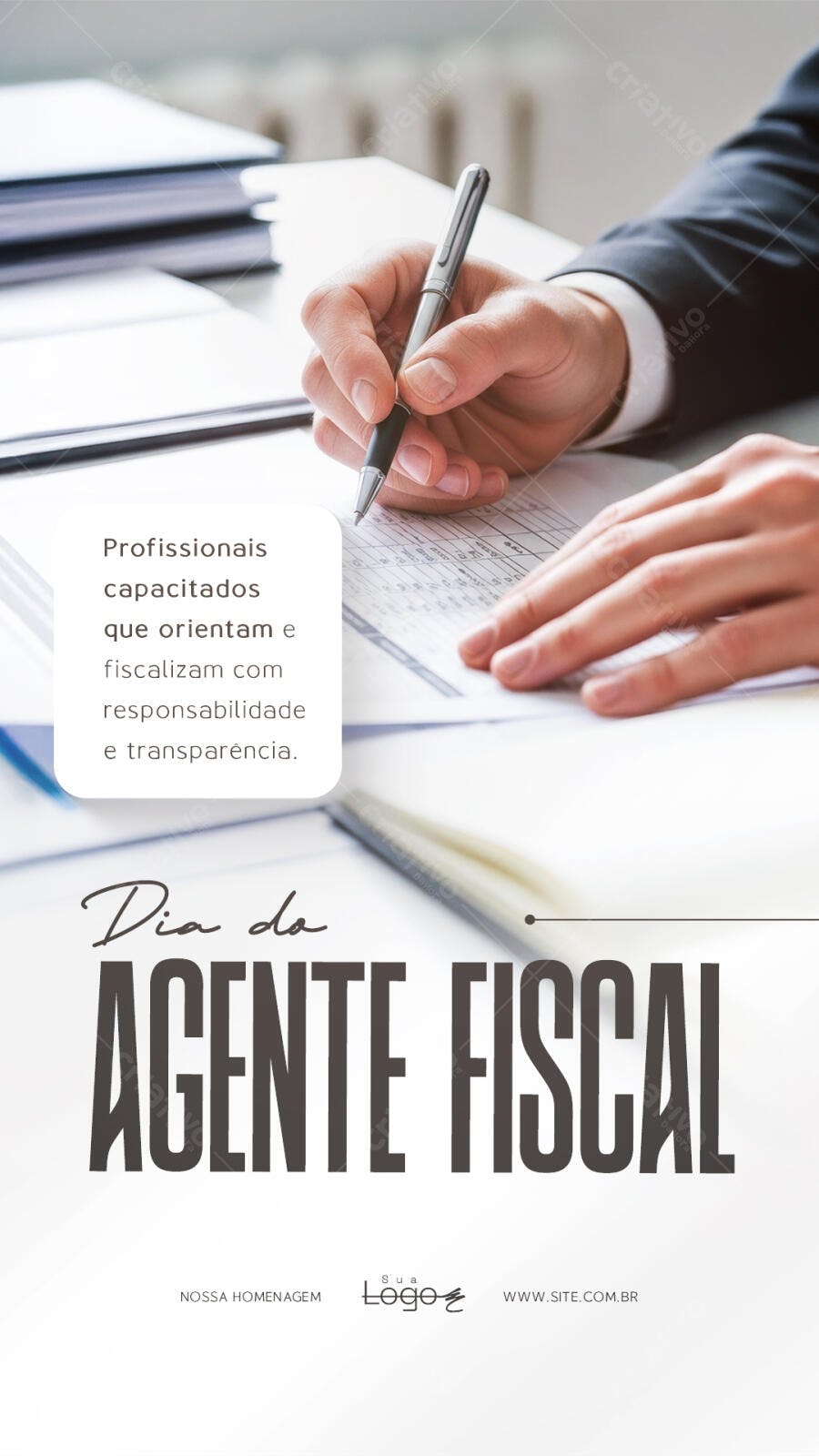 Story Instagram Dia do Agente Fiscal PSD Editável