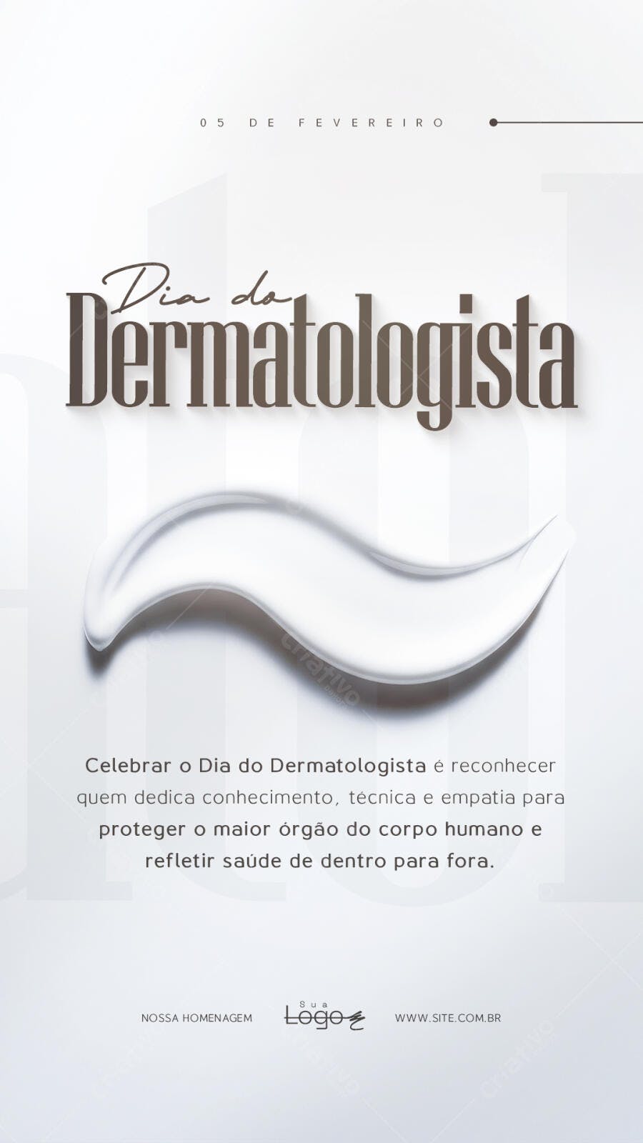 Story Dia da Dermatologista 5 de Fevereiro PSD Editável