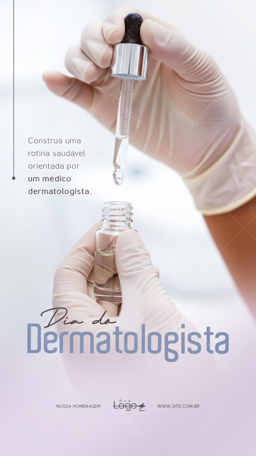 Story Instagram Dia do Dermatologista Clínica Estética PSD Editável