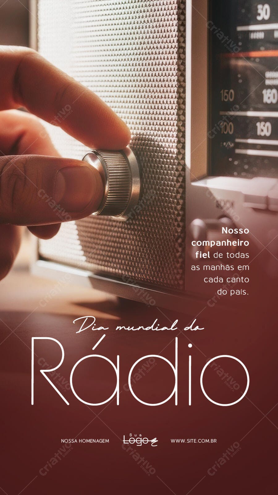 Story Dia Mundial da Rádio PSD Editável