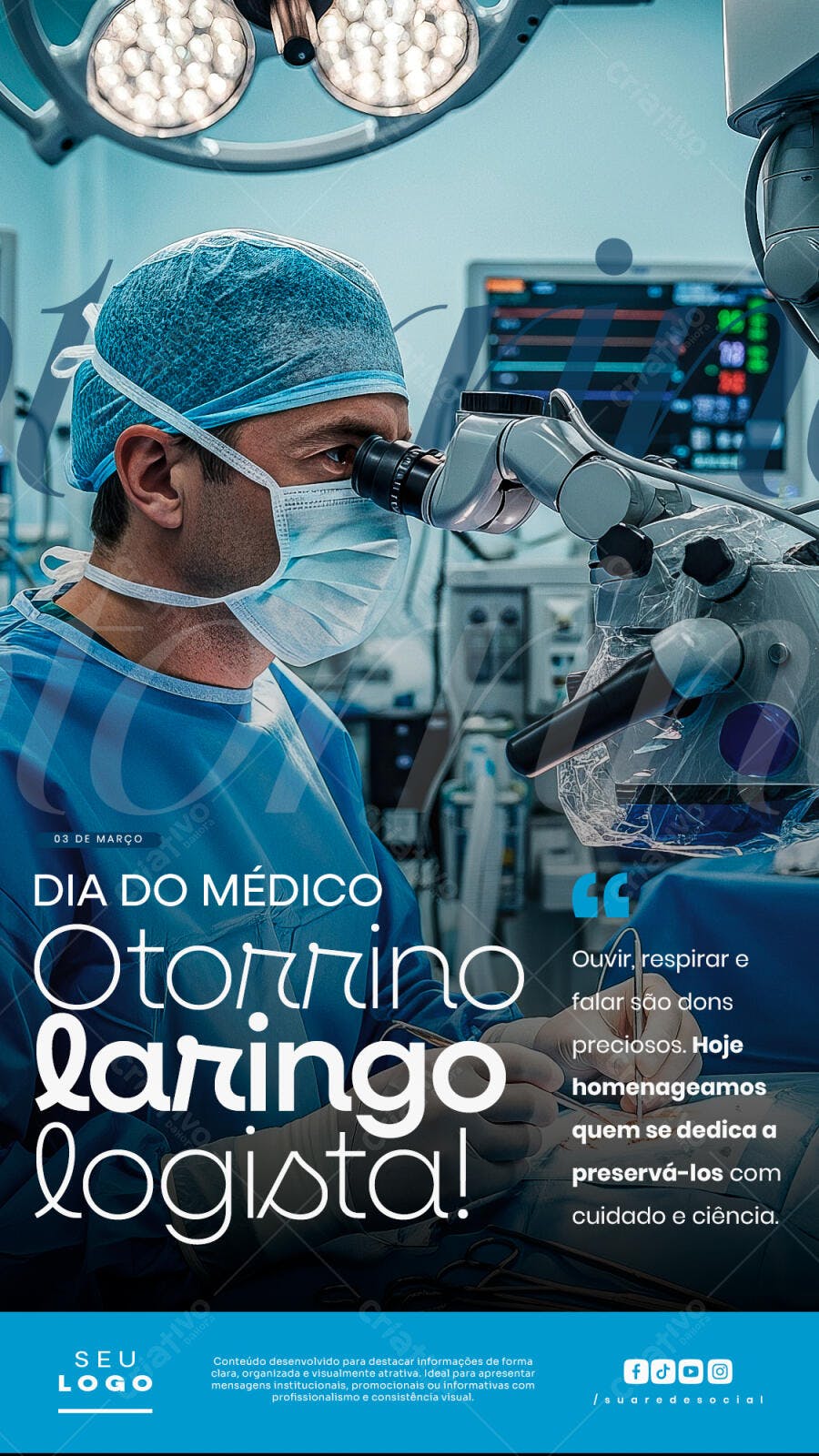 Story Dia do Médico Otorrinolaringologista PSD Editável
