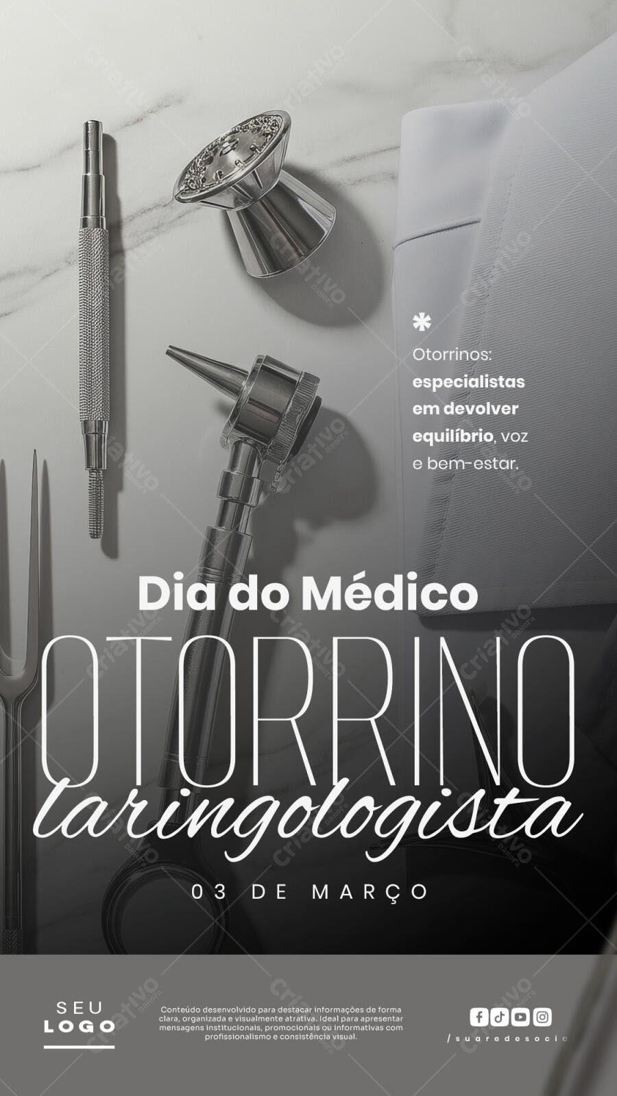 Story Dia do Médico Otorrinolaringologista PSD Editável