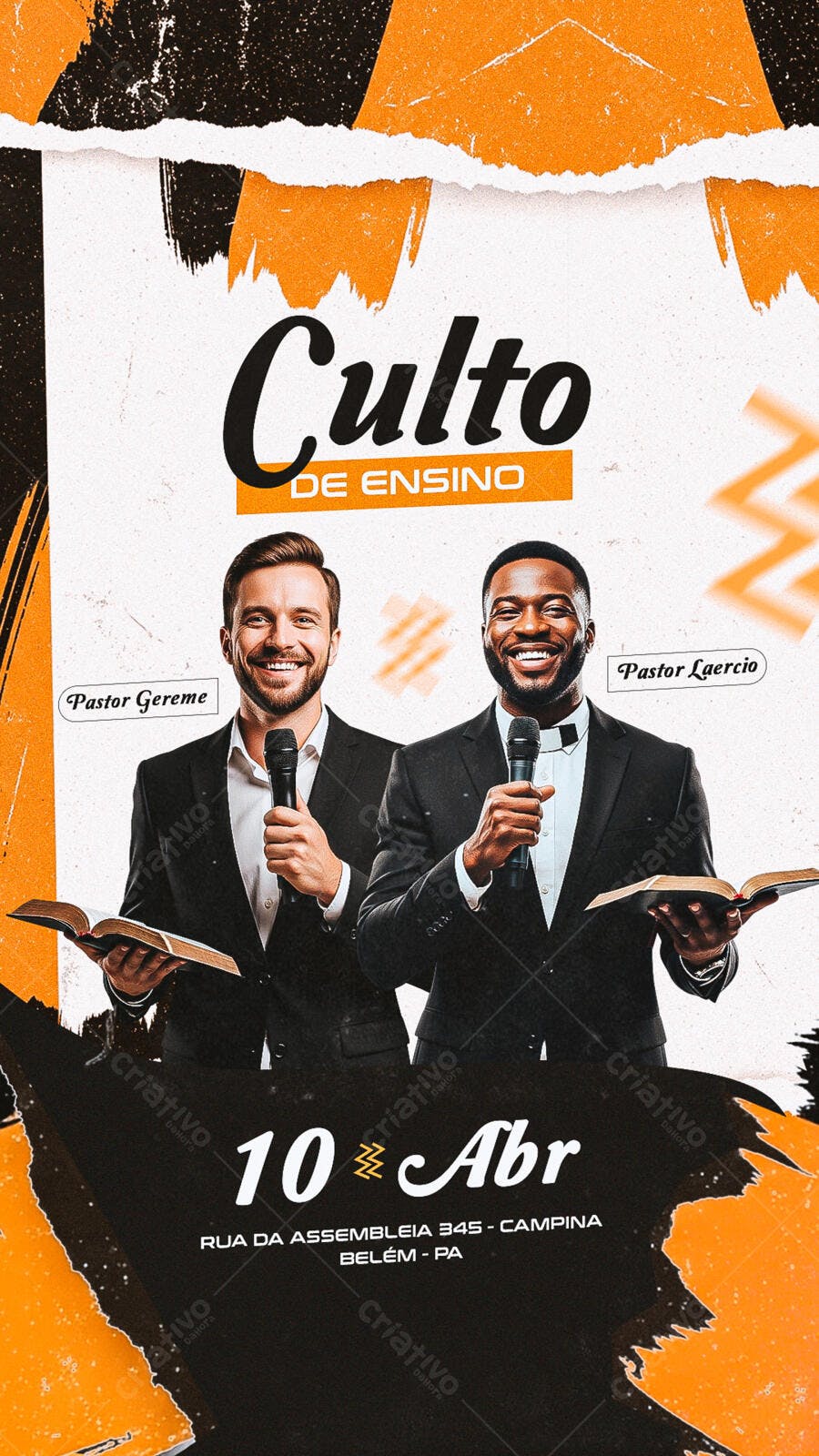 Story Instagram Culto de Ensino Igreja PSD Editável