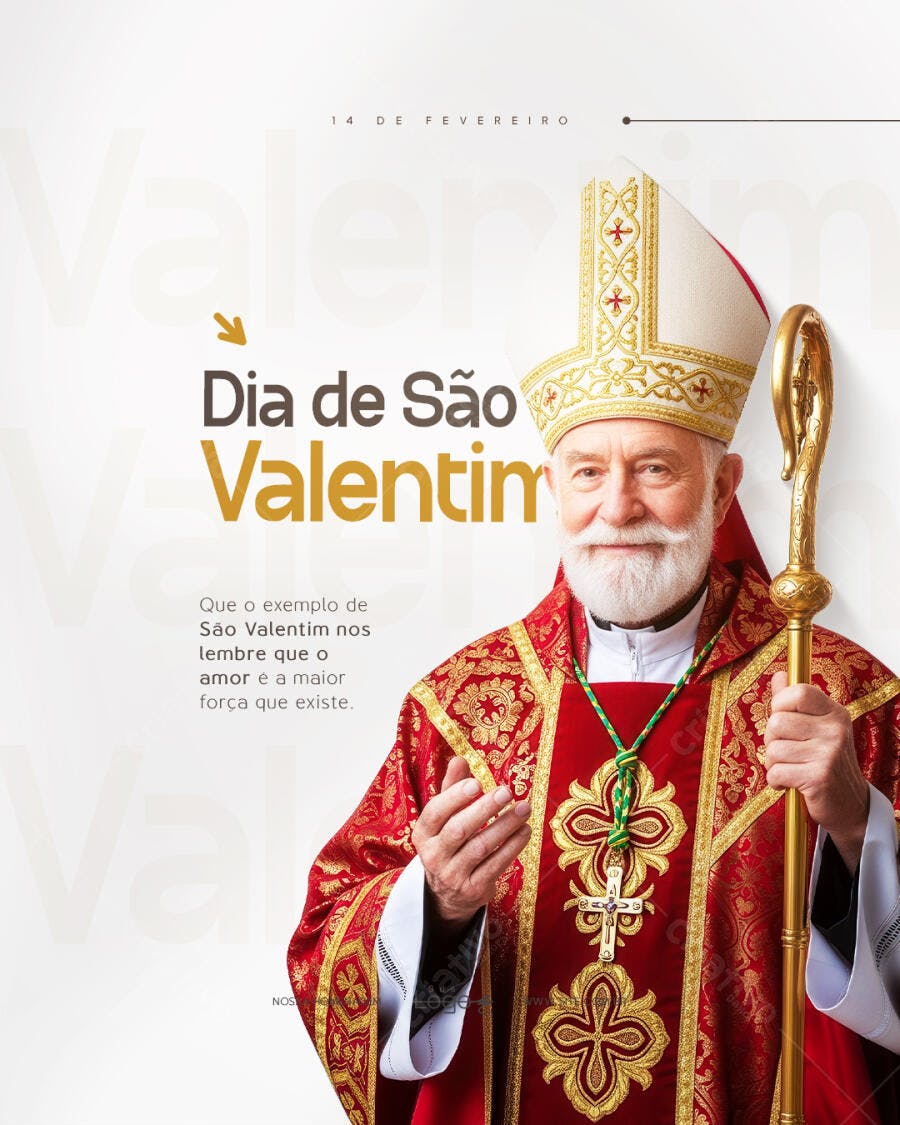 Post Instagram Dia de São Valentim Fevereiro PSD Editável