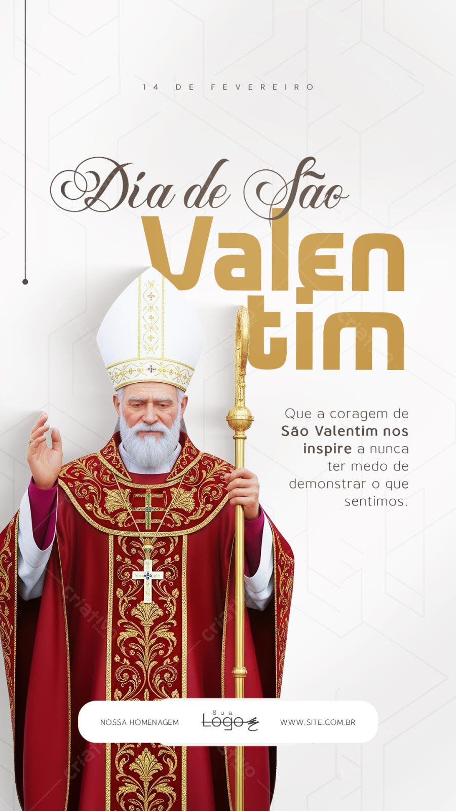 Story Dia de São Valentim Fevereiro PSD Editável