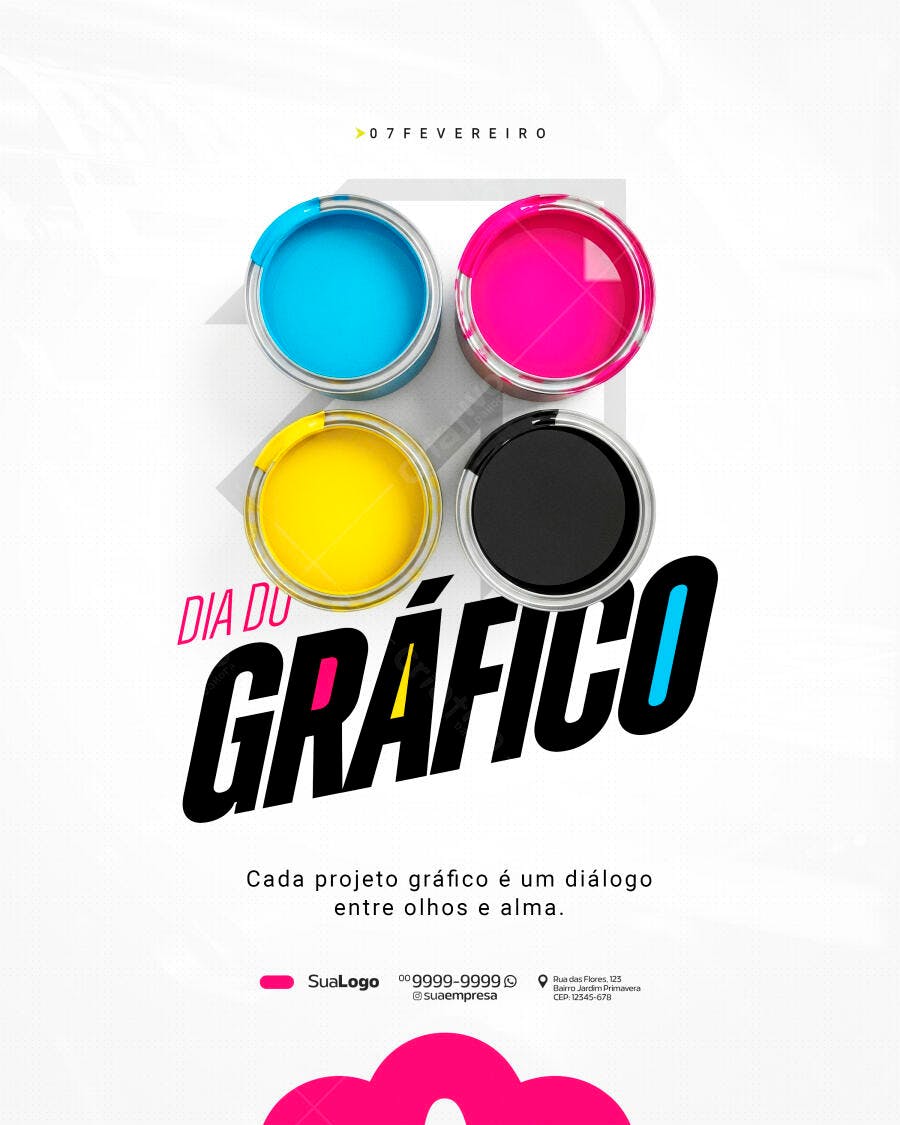 Post Dia do Gráfico 07 de Fevereiro PSD Editável