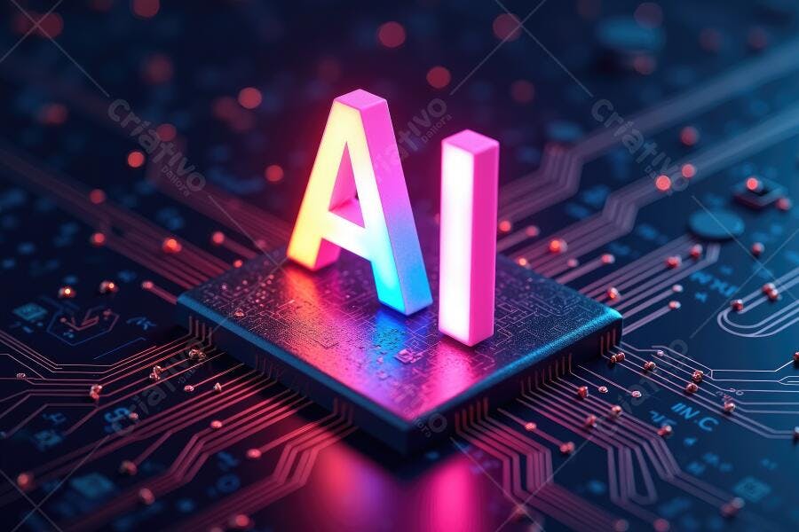 Foto Inteligência Artificial AI Chip Processador Placa Mãe