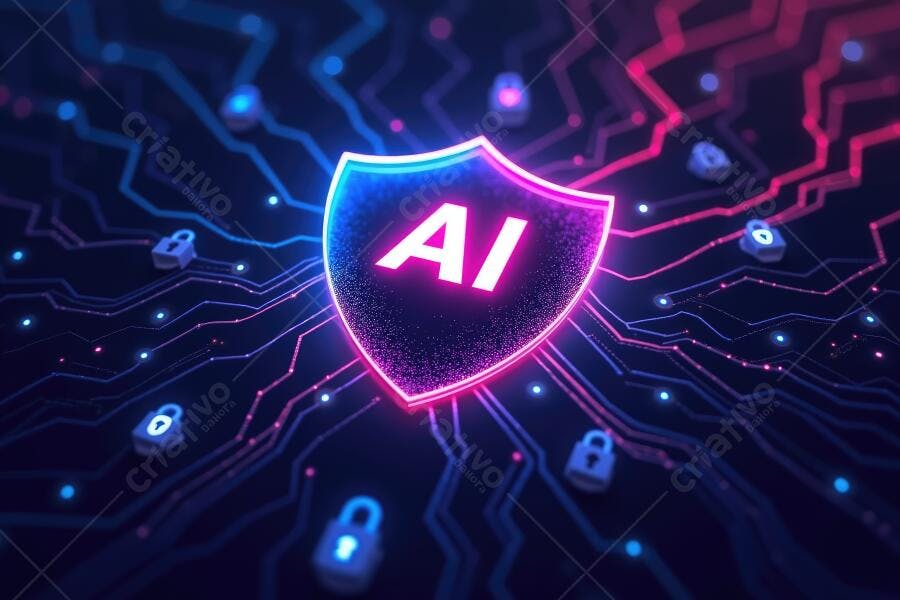 Foto Escudo IA Inteligência Artificial Cibersegurança Tecnologia
