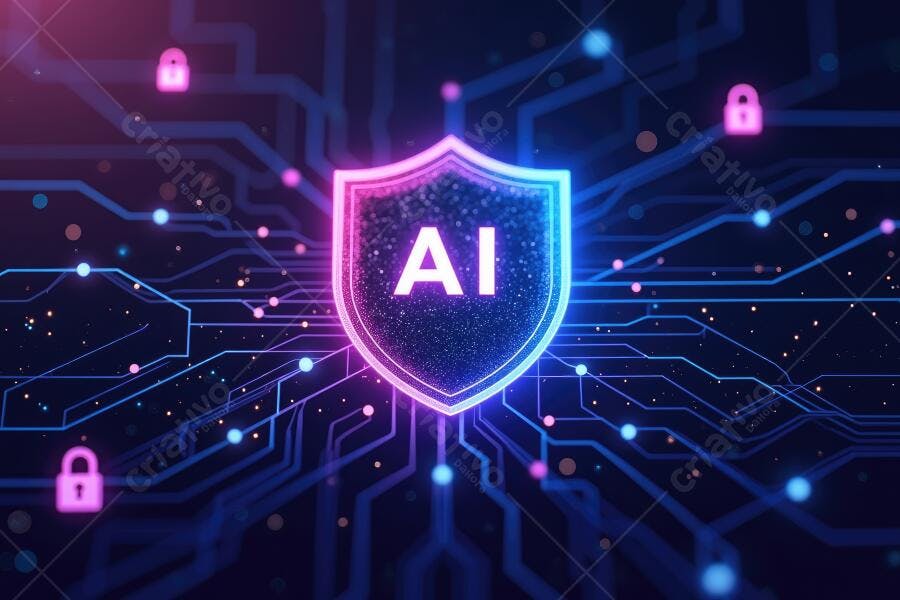 Escudo de Segurança Cibernética AI Inteligência Artificial