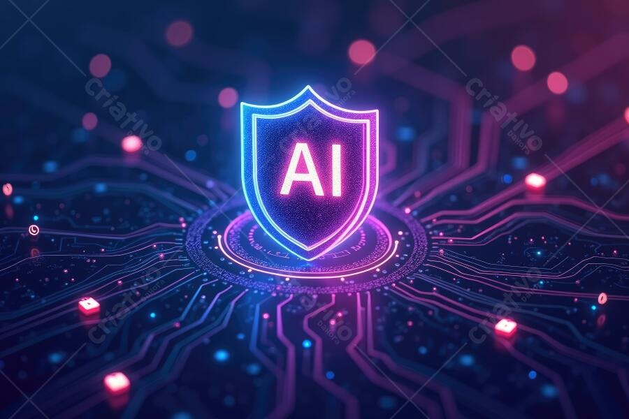 Escudo AI Inteligência Artificial Proteção Cibernética Tecnologia