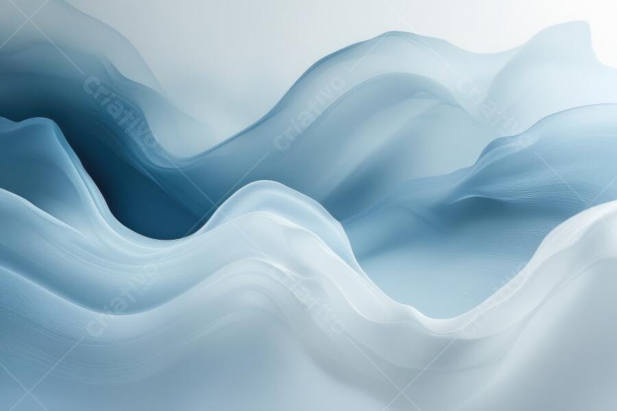 Fundo Abstrato Ondas Azuis e Brancas Fluido