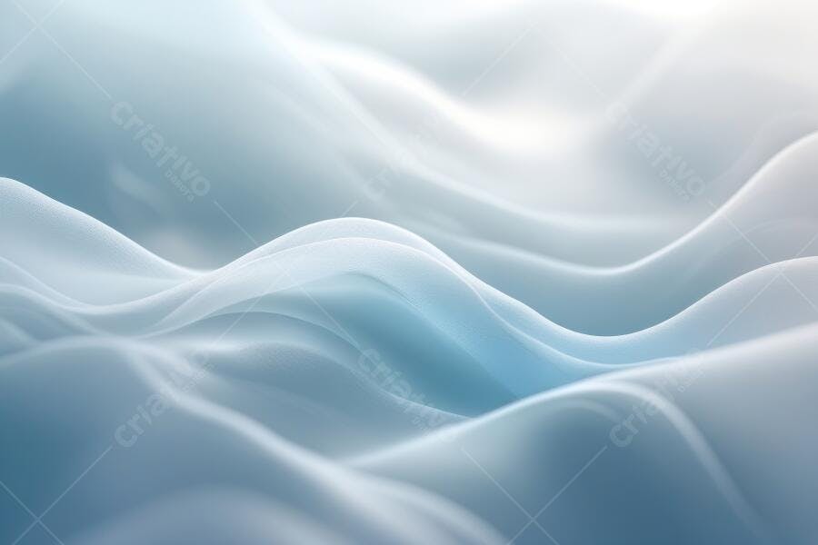 Foto Abstrata Ondas Suaves Azul Claro Branco Textura
