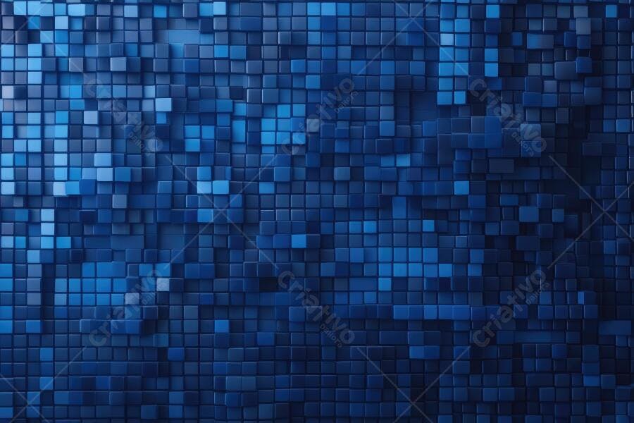 Foto Fundo Abstrato Cubos Azuis Tecnologia Digital