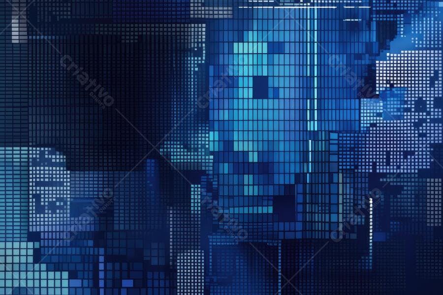 Fundo Abstrato Digital Azul Tecnologia Dados