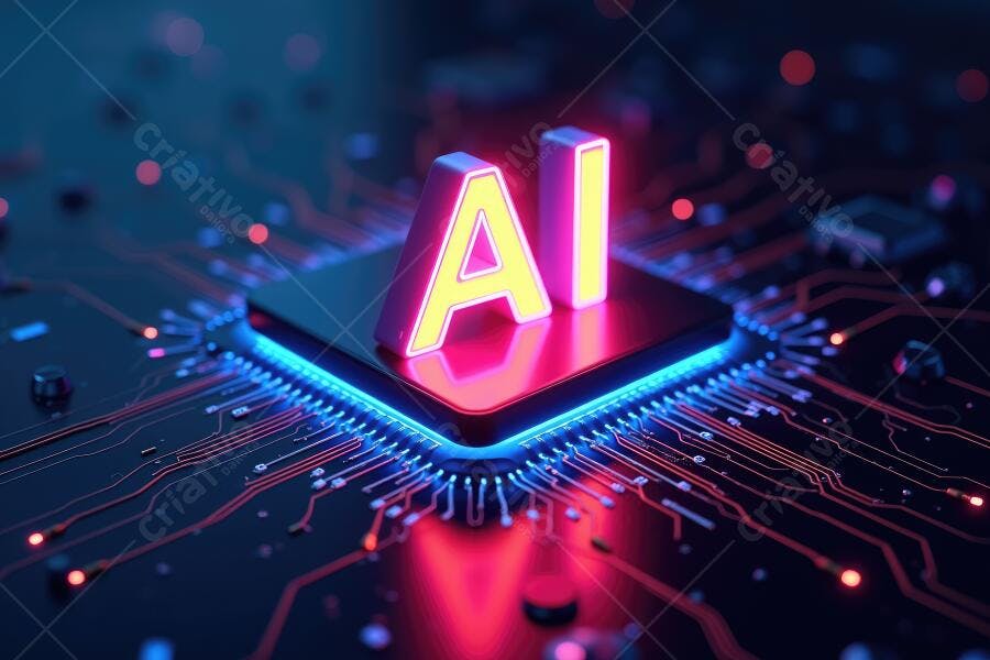 Foto Inteligência Artificial Chip Processador Tecnologia Digital