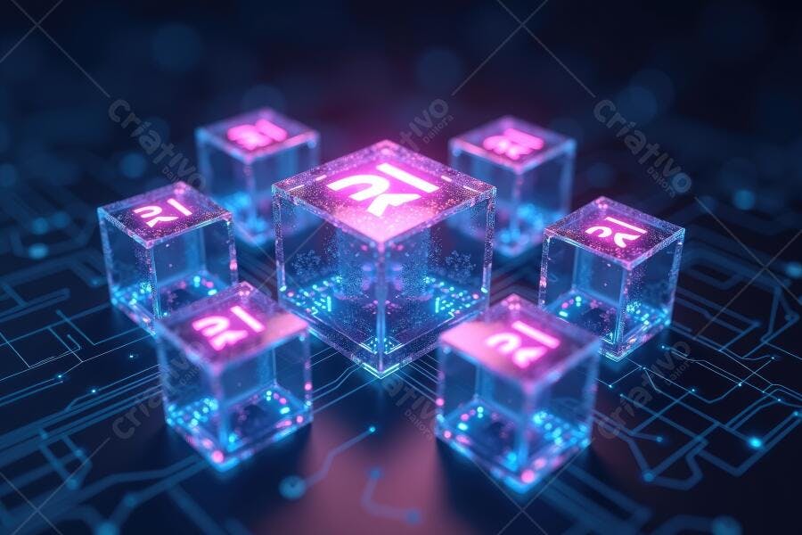 Cubo de Dados Tecnologia Blockchain Inteligência Artificial