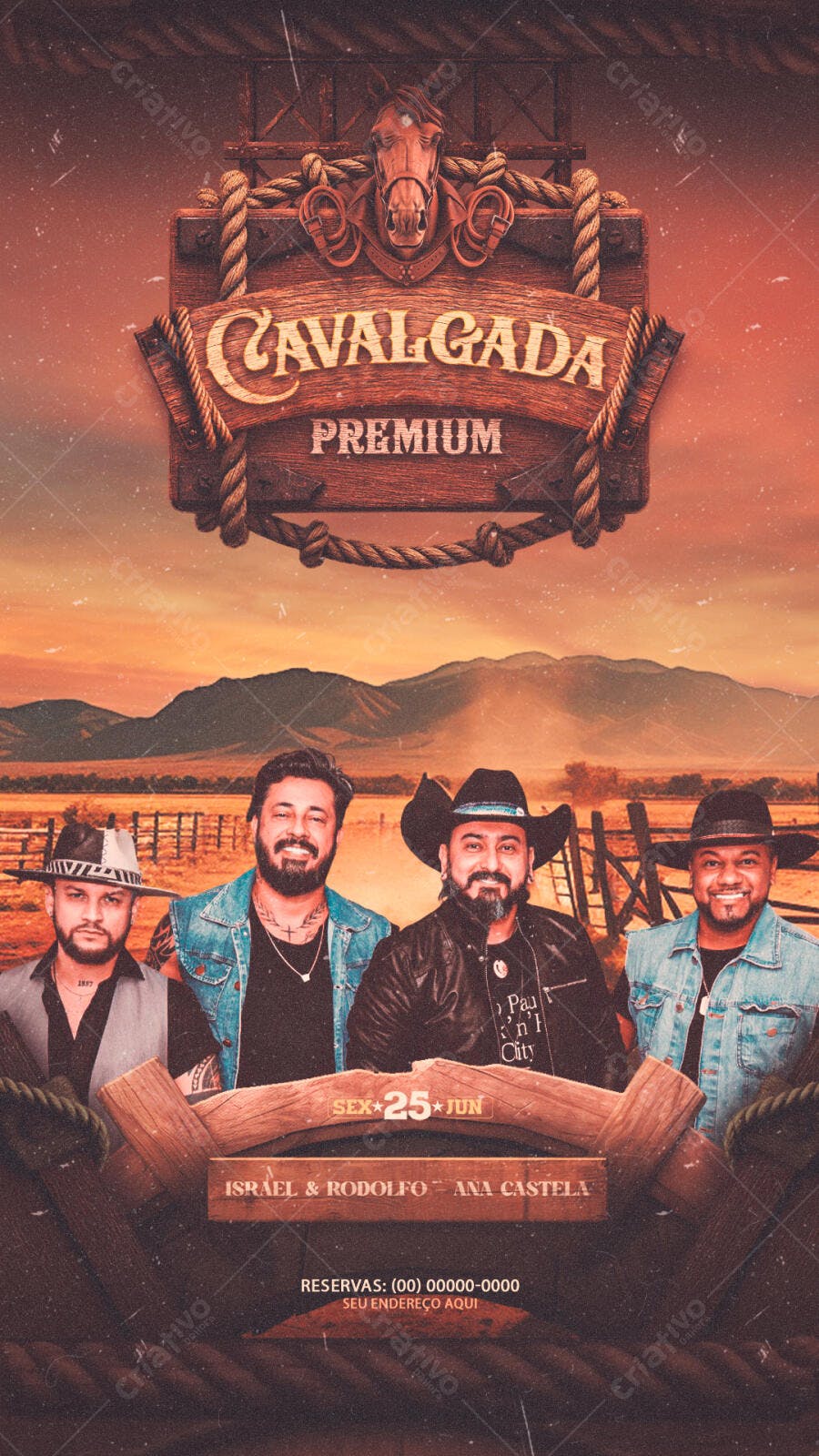 Story Instagram Cavalgada Premium Sertaneja PSD Editável