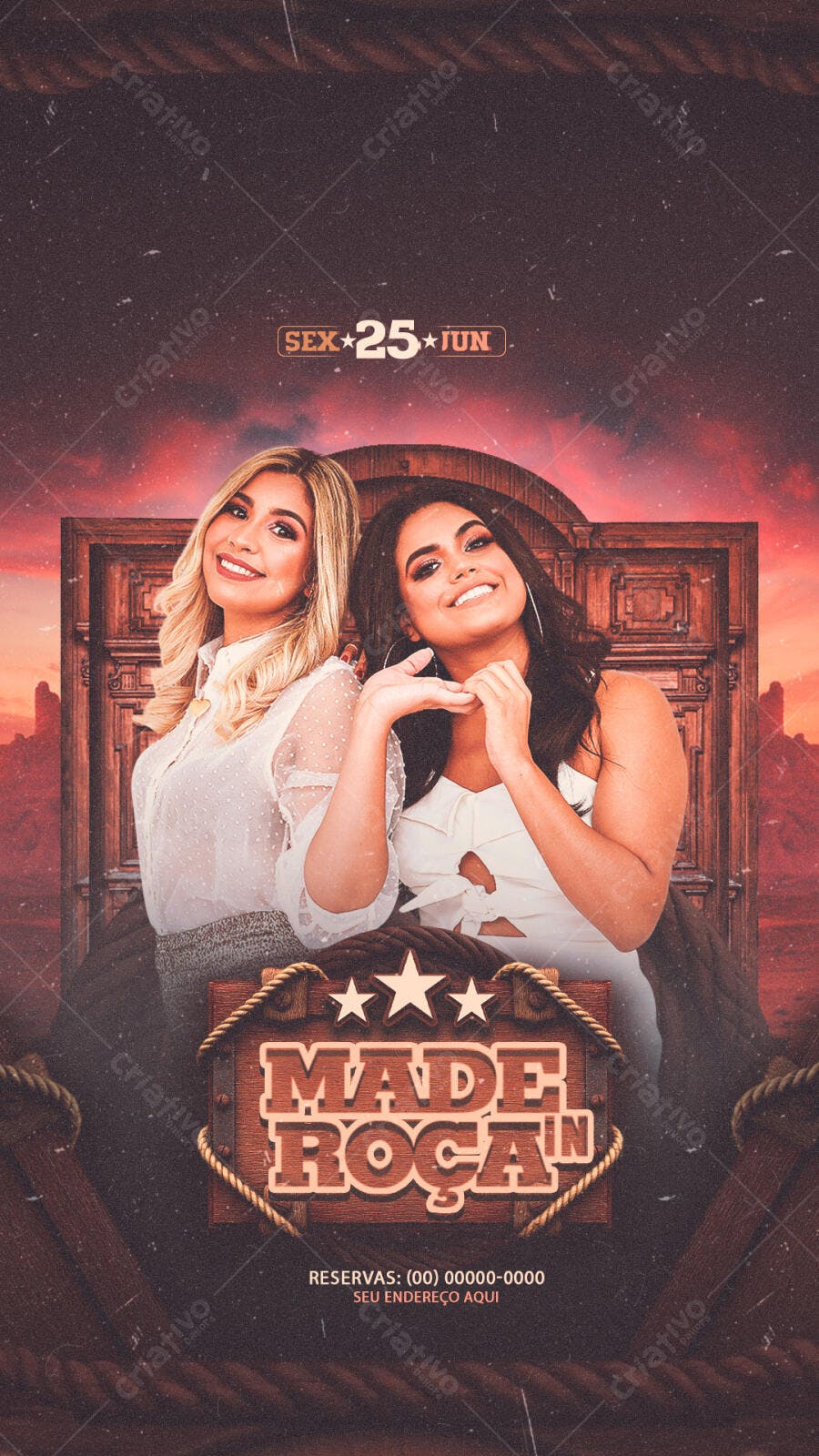 Story Instagram Festa Junina Made in Roça Junho PSD Editável