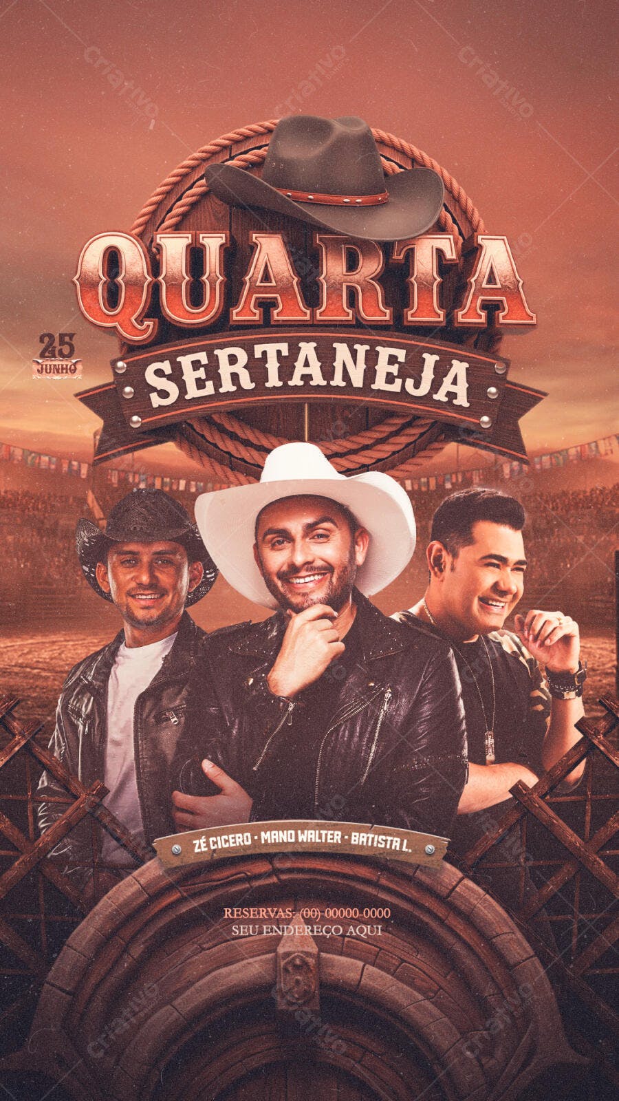 Story Quarta Sertaneja Junho Evento PSD Editável