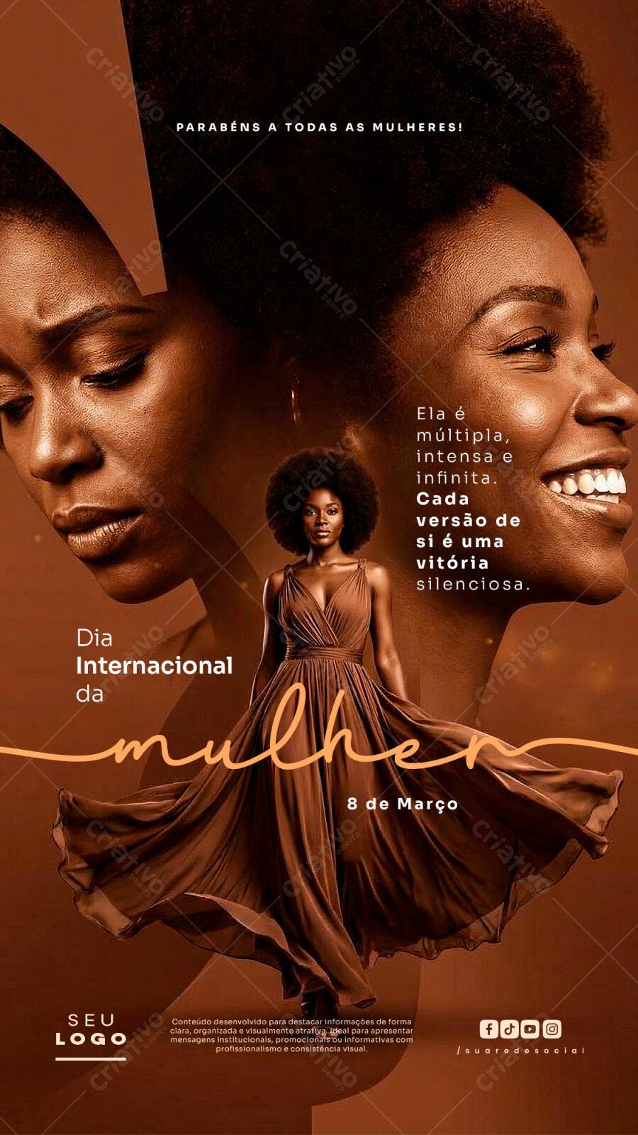 Story Dia Internacional da Mulher 8 de Março PSD Editável